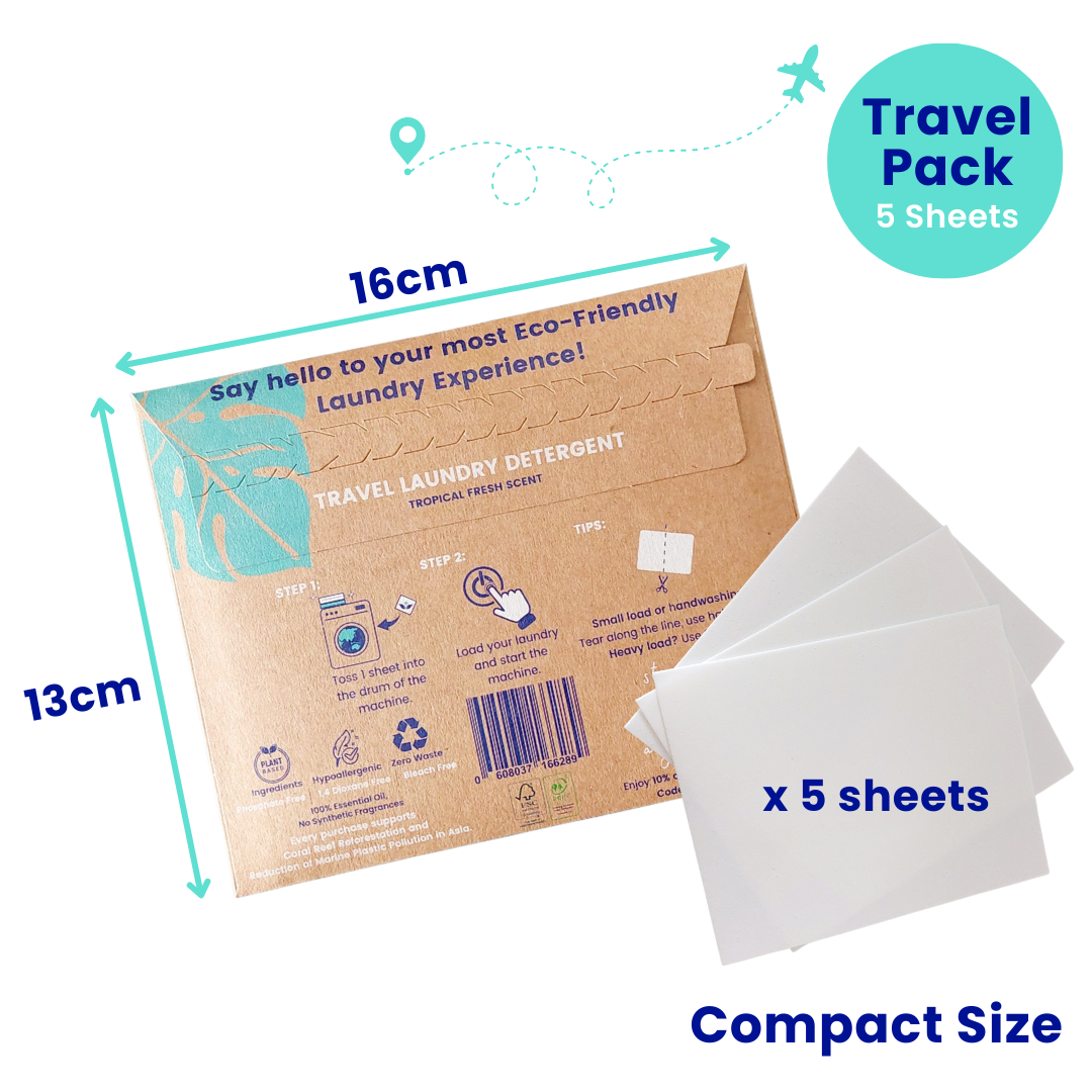 Naturali compact laundry sheets for travel